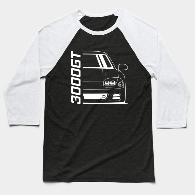 Front 1994 1997 3000GT JDM Baseball T-Shirt by GoldenTuners